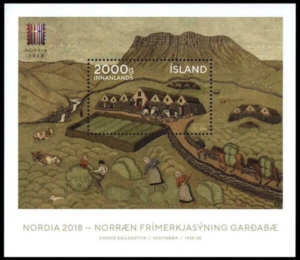 ISLANDIA/SELLOS, 2018 - TAPICES - GRANJA ISLANDESA - YV BF F 1488 - BLOQUE - NUEVO