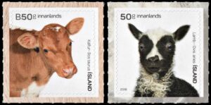 ISLANDIA/SELLOS, 2018 - ANIMALES DE GRANJA - YV 1480/81 - 2 VALORES - NUEVO