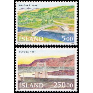 ISLAND/STAMPS, 1992 - BRIDGES - YV 721/22 - 2 VALUES - MNH