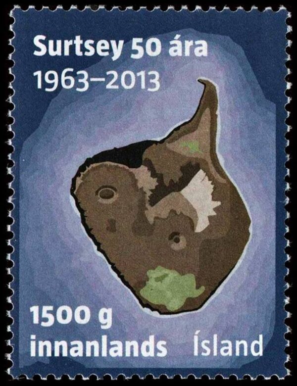 ISLANDIA/SELLOS, 2013 - ISLA DE SURTSEY - MAPA - YV 1329 - 1 VALOR - NUEVO