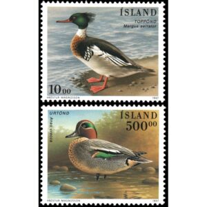 ISLAND/STAMPS, 1997 - BIRDS -  DUCKS - YV 815/816 - 2 VALUES - MNH