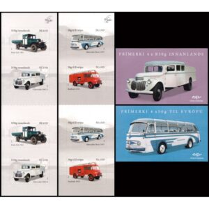 ISLAND/STAMPS, 2013 - MEANS OF TRANSPORT - FIREFIGHTERS - YV C 1312 - 1314 -  2 BOOKLETS - SELF-ADHESIVE STAMPS