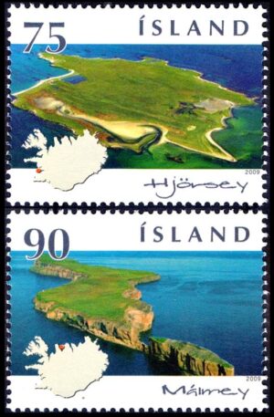 ISLANDIA/SELLOS, 2009 - MAPAS - ISLAS - YV 1146/47 - 2 VALORES - NUEVO