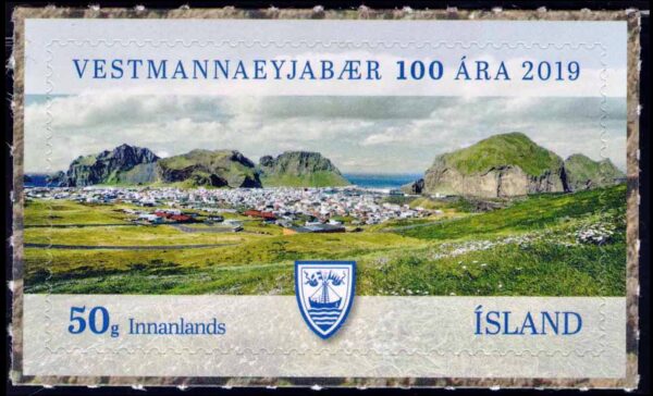 ISLANDIA/SELLOS, 2019 - CIUDAD DE VESTMANNAEYJAR 1 VALOR - AUTOADHESIVO