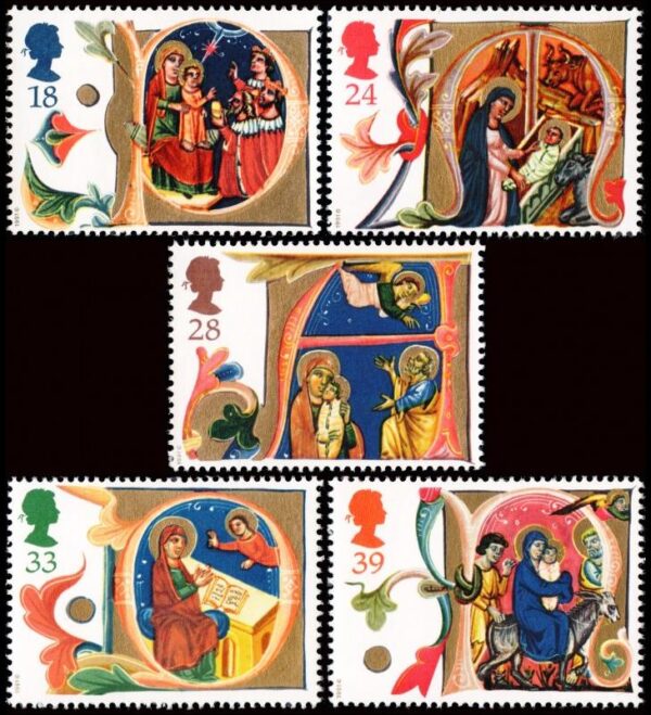 GRAN BRETAÑA/SELLOS, 1991 - NAVIDAD - YV 1574/78 - 5 VALORES - NUEVO