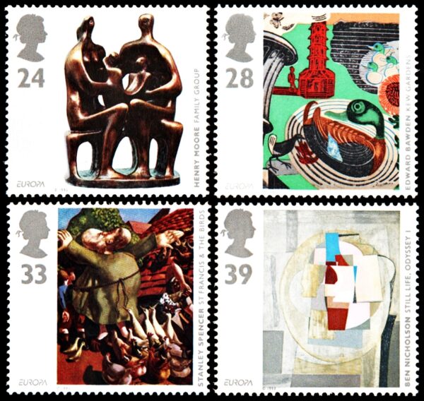 GREAT BRITAIN/STAMPS, 1997 - CONTEMPORARY ART - EUROPA - YV 1674/77 - 4 VALUES - MNH