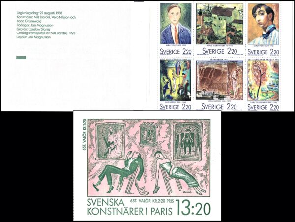 SWEDEN/STAMPS, 1988 - PAINTINGS OF SWEDEN - BOOKLET - Yv. C 1481 - MNH