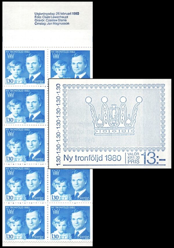 SWEDEN/STAMPS, 1980 - PERSONALITIES: KING CARLOS GUSTAVO XVI & PRINCESS VICTORIA - BOOKLET - Yv. C1083a