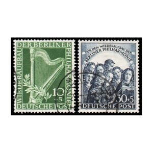 BERLIN/SELLOS, 1950 MUSICA CLASICA - ORQUESTA FILARMONICA DE BERLIN YV 58/59 - 2 VALORES - USADO