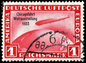 ALEMANIA REICH/SELLOS, 1933 - ZEPPELIN "CHICAGOFAHRT WELTAUSSTELLUNG 1933" - YV 42A - 1 VALOR - USADO