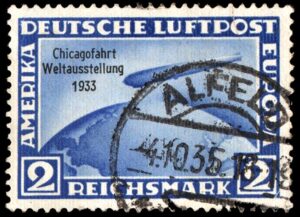 ALEMANIA REICH/SELLOS, 1933 - ZEPPELIN "CHICAGOFAHRT WELTAUSSTELLUNG 1933" - YV 42B - 1 VALOR - USADO