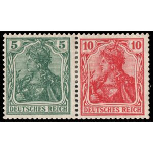 ALEMANIA REICH/SELLOS, 1903-16 - GERMANIA - CAT MICHEL W 7 IIaa - ZUSAMMENDRUCKE -NUEVO - BISAGRA