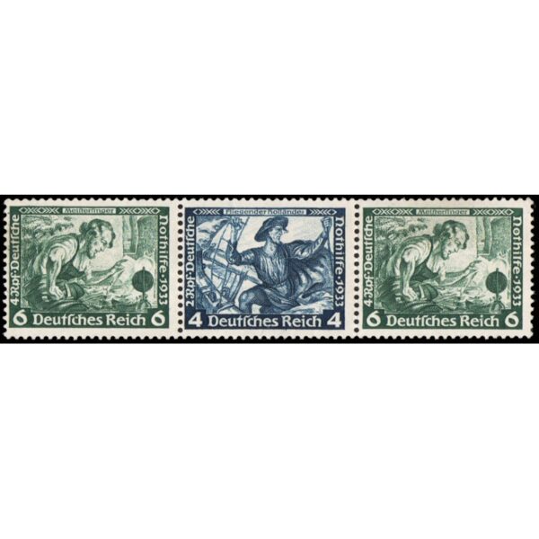 ALEMANIA REICH/SELLOS, 1933 - MUSICA - RICHARD WAGNER - CAT MICHEL W 48 - USAMMENDRUCKE - NUEVO - MINT