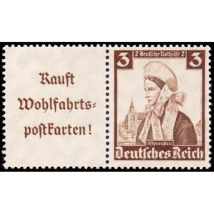 ALEMANIA REICH/SELLOS, 1935 - TRAJES TIPICOS - CAT MICHEL W 102 - ZUSAMMENDRUCKE - NUEVO - BISAGRA