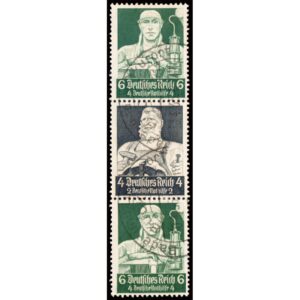 ALEMANIA REICH/SELLOS, 1934 - TRABAJOS Y PROFESIONES - CAT MICHEL S 222 - ZUSAMMENDRUCKE - USADO