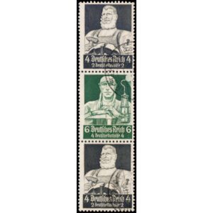 ALEMANIA REICH/SELLOS, 1934 - TRABAJOS Y PROFESIONES - CAT MICHEL S 220 - ZUSAMMENDRUCKE - USADO