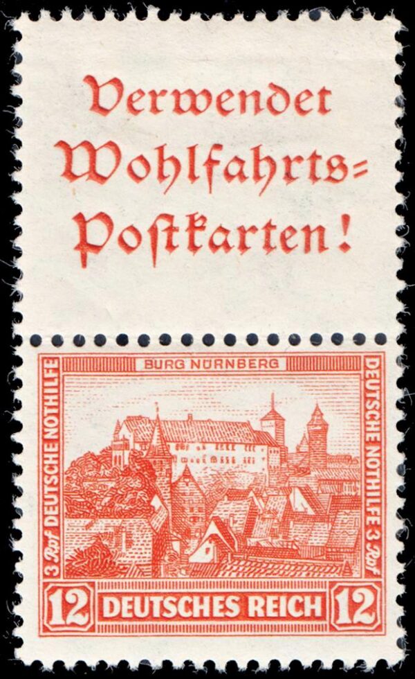 ALEMANIA REICH/SELLOS, 1932 - SITIOS Y LUGARES - CAT MICHEL S 101 - ZUSAMMENDRUCKE - NUEVO - BISAGRA