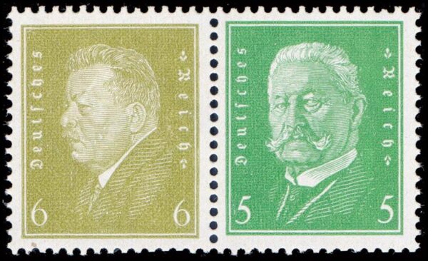 ALEMANIA REICH/SELLOS, 1932 - PRESIDENTES - CAT MICHEL W 28 - ZUSAMMENDRUCKE - NUEVO - MNT