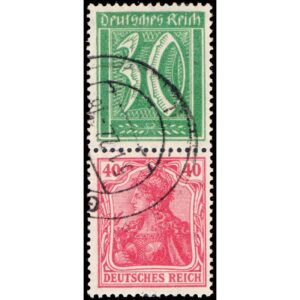 ALEMANIA REICH/SELLOS, 1921 - GERMANIA - CAT MICHEL - S 27 - ZUSAMMENDRUCKE - USADO