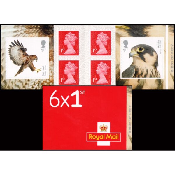 GRAN BRETAÑA/SELLOS, 2019 - AVES DE PRESA - ORDINARIOS - MACHIN - CARNET AUTOADHESIVO - NUEVO