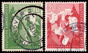 ALEMANIA/SELLOS,1952 - OBRAS PARA LA INFANCIA - YV 39/40 -