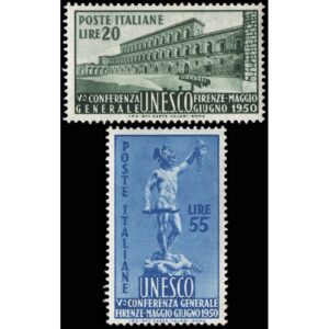 ITALIA/SELLOS, 1950 - UNESCO - YV 556/57 - 2 VALORES - NUEVO - MINT