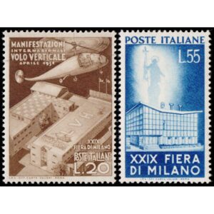 ITALIA/SELLOS, 1951 - FERIA DE MILAN - YV 595/96 - 2 VALORES - NUEVO MINT
