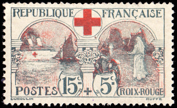 FRANCIA/SELLOS, 1918 - CRUZ ROJA - YV 156 - 1 VALOR - NUEVO - BISAGRA