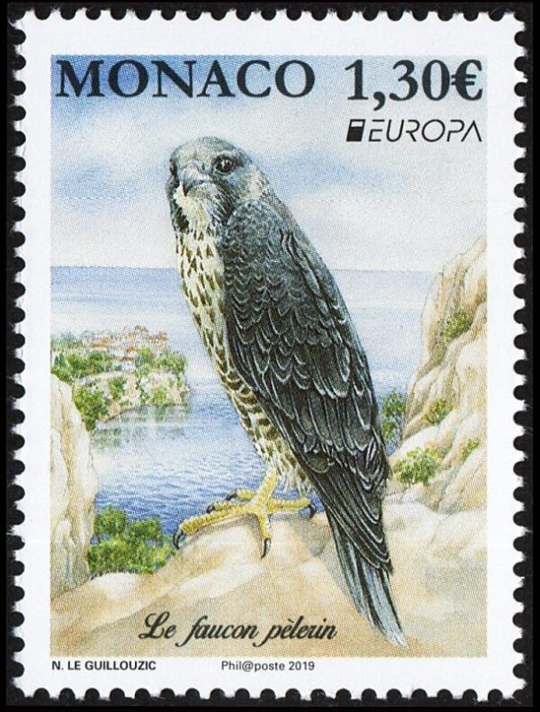 MONACO/SELLOS, 2019 - AVES - EUROPA - 1 VALOR - NUEVO