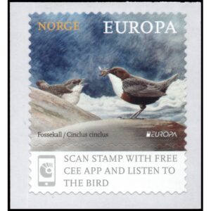 NORWAY/STAMPS, 2019 - BIRDS - EUROPA - 1 VALUE - SELF-ADHESIVE STAMPS