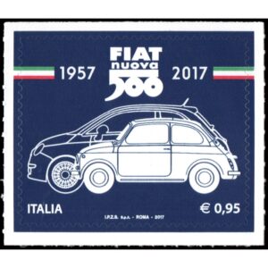 ITALIA/SELLOS, 2017 - AUTOMOVILES - FIAT - YV 3753 - 1 VALOR - AUTOADHESIVO