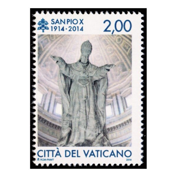 VATICANO/SELLOS, 2014 - PAPA PIO X - YV 1668 - 1 VALOR - NUEVO