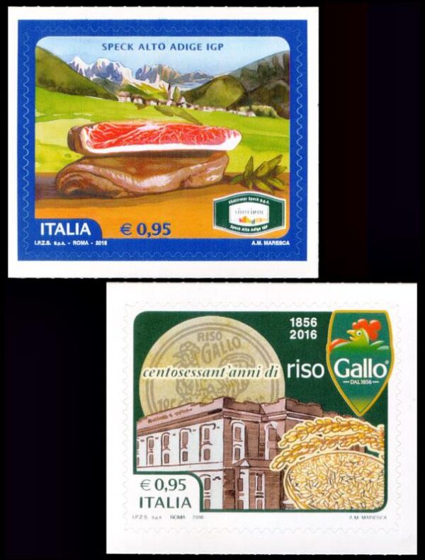 ITALY/STAMPS, 2017 -PRODUCTION AND ECONOMY - YV 3702/03 - 2 VALUES - SELF ADHESIVE STAMPS