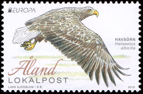 ALAND (FINLAND) SELLOS, 2019 - TEMA EUROPA - AVES -YV 472 - 1 VALOR - NUEVO