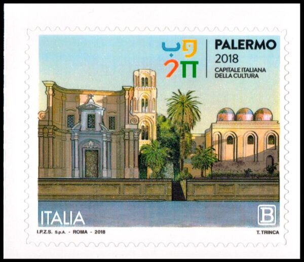 ITALIA/SELLOS, 2019 - PALERMO CAPITAL EUROPEA DE LA CULTURA - YV 3829 - 1 VALOR - AUTOADHESIVO