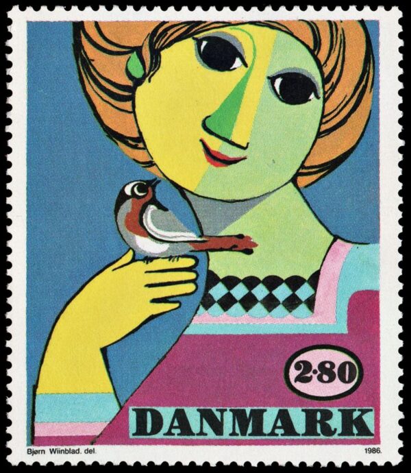 DANMARK/STAMPS, 1986 - PAINTINGS - BJORN WIINBLAD - YV 859 - 1 VALUE - MNH