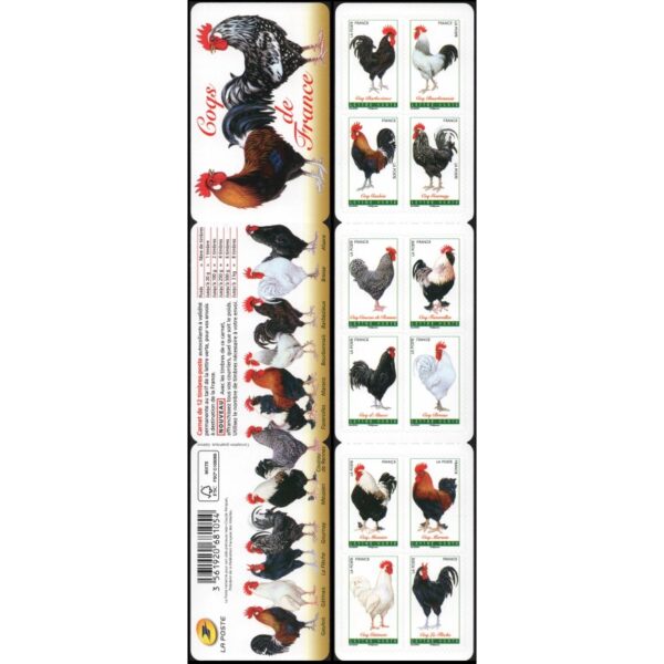 FRANCIA/SELLOS, 2016 - GALLOS DE FRANCIA - YV BC 1244 - CARNET AUTOADHESIVO - NUEVO