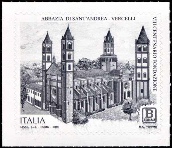 ITALIA/SELLOS, 2019 - ABADIA DE DESANT'ANDREA  - YB 3851 - 1 VALOR - AUTOADHESIVO