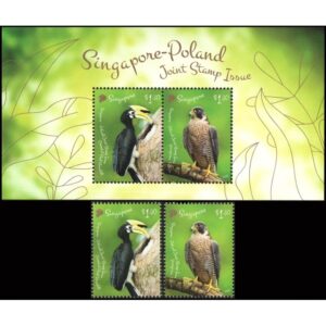 SINGAPORE/STAMPS, 2019 - BIRDS - 2 VALUES + SOUVENIR SHEET - MNH