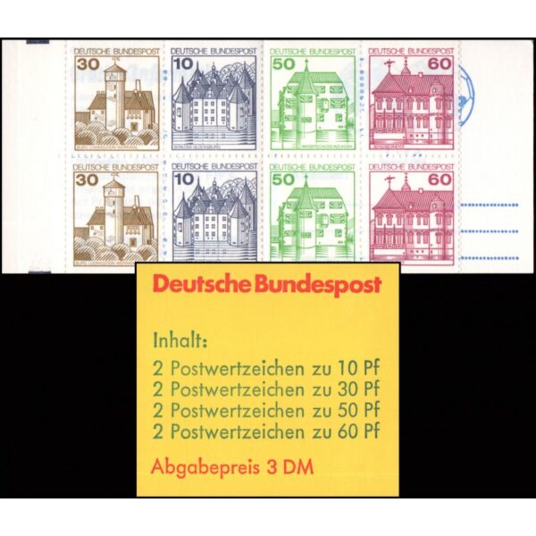 ALEMANIA/SELLOS, 1979 - CASTILLOS - ORDINARIOS - YV C 878b - CARNET - NUEVO