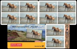 GERMANY/STAMPS, 2007 - HORSES  - YV C 2459 - BOOKLET - SELF-ADHESIVE STAMPS
