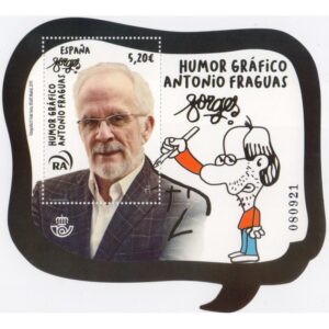 ESPAÑA/SELLOS. 2019 -HISTORIETAS - ANTONIO FRAGUAS - BLOQUE - NUEVO