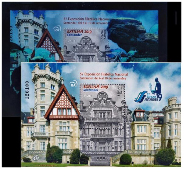 SPAIN/SELLOS, 2019 - SANTANDER - ARCHITECTURE - SOUVENIR SHEET - MNH