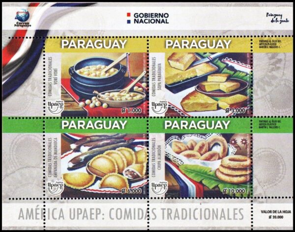 PARAGUAYSELLOS, 2019 - AMERICA UPAEP - COMIDAS TRADICIONALES - HOJITA - NUEVO