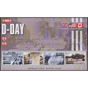 DOMINICA/SELLOS, 2004 - SEGUNDA GUERRA MUNDIAL - "DIA D" - YV 3100/03 - HOJITA - NUEVO