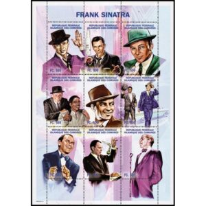 COMOROS/STAMPS, 1998 - CINEMA - MUSIC - FRANK SINATRA (1915-1998) - YV 668-676 - MINI SHEET - MNH