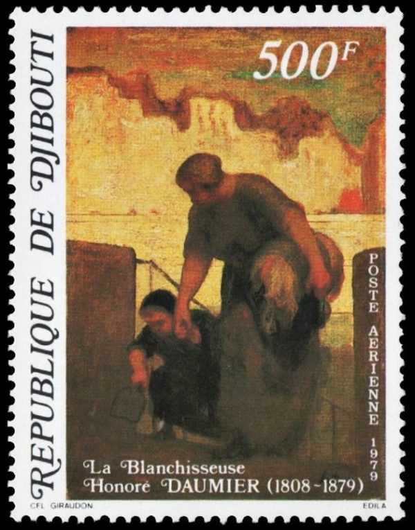 DJIBOUTI/SELLOS, 1979 - PINTURAS - HONORE DAUMIER - YV A 133 - 1 VALOR - NUEVO