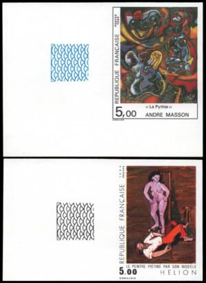 FRANCIA/SELLOS, 1984 - SERIE ARTISTICA - YV 2342a/43a - 2 VALORES - SIN DENTAR - NUEVO