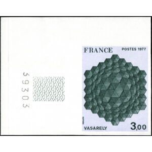 FRANCE/STAMPS, 1977 - PAINTINGS - VASARELY - YV 1924a - 1 VALUE -  IMPERFORATED - MNH