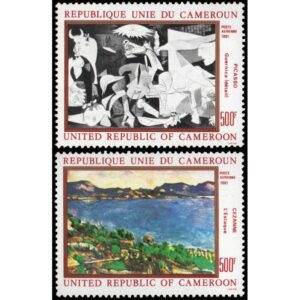 CAMERUN/SELLOS, 1981 - PINTURAS -PABLO PICASSO - PAUL CEZANNE - YV A 309/10 - 2 VALORES - NUEVO